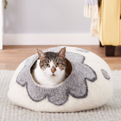 Cozy Pueblo Felted Wool Cat Cave