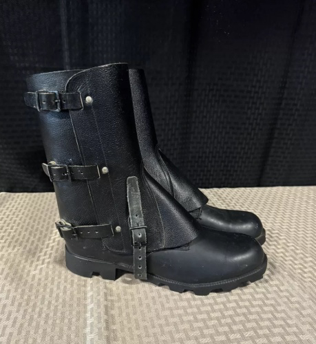 Vintage Swiss Leather Gaiters