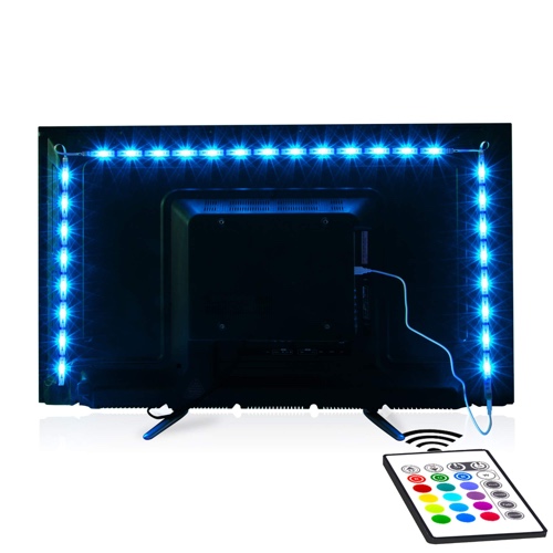 LED TV Backlight, RGB LED Strips 2M/6.56ft USB TV Bias Lighting for 40 to 60 in HDTV Neon Light with Remote.TV Light Strip - 6.56FT
