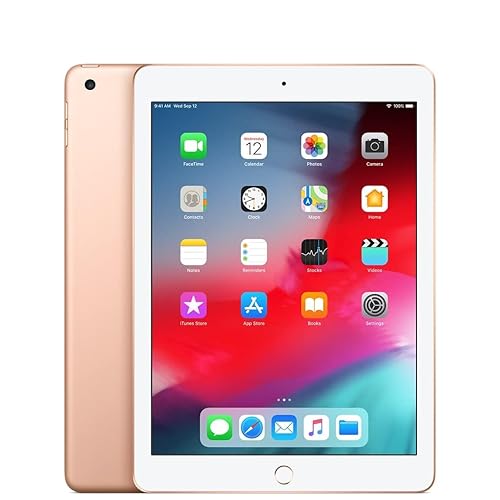 Apple iPad with WiFi, 128GB, Gold (2018 Model) (Renewed) - Wi-Fi - 128GB - Gold