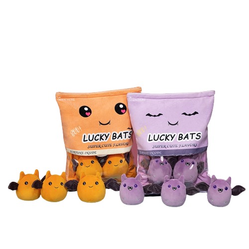 Lucky Bats Mini Plushies (2 Colors) - Blood Orange