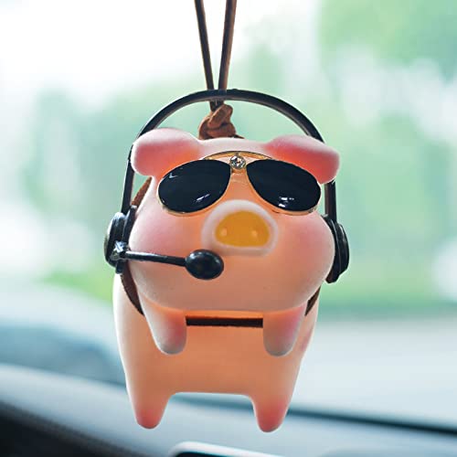 Swinging Pig Car Hanging Ornament