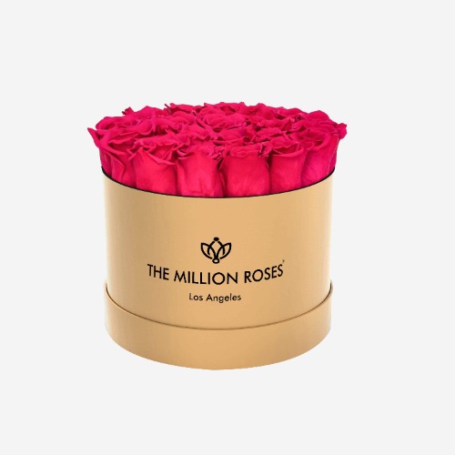 Classic Gold Box | Magenta Roses | Gold / Magenta