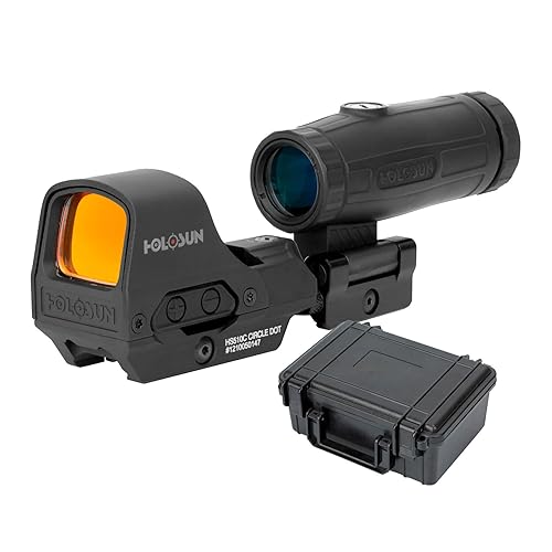 HOLOSUN HS510C & HM3X Combo Multi-Reticle Circle Dot Open Reflex Sight w/3x Flip-to-Side Magnifier 510C-HM3X