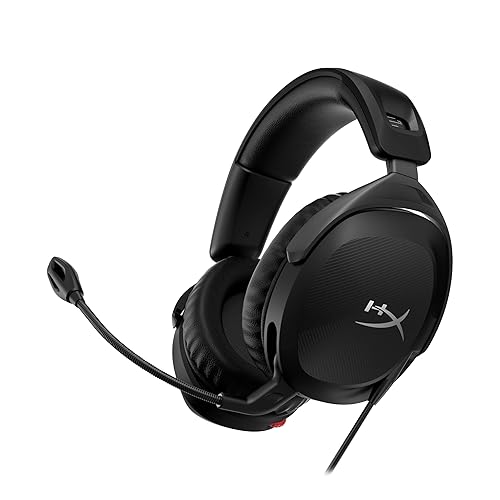HYPERX 519T1AA Cloud Stinger 2 – Lightweight over-ear headset with mic, Swivel-to-mute function, 50mm drivers, PC Compatible, Black - Headset - Wired - Black
