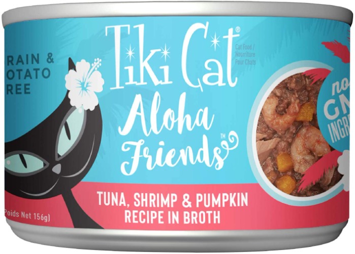 Tiki Cat Aloha Friends Grain & Potato Free Canned Wet Food with Flaked Tuna & Pumpkin 5.5 oz. Cans (Pack of 8)