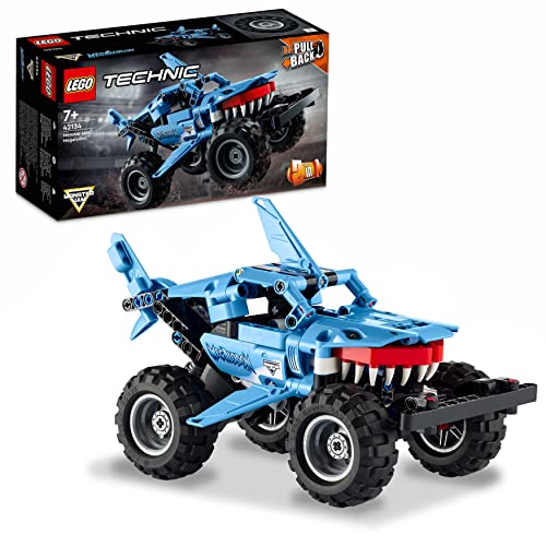 LEGO 42134 Technic Monster Jam Megalodon, da Monster Truck Camion Giocattolo per Bambini a Macchina Low Racer Lusca, Idea Regalo per Ragazzi e Ragazze dai 7 Anni - single