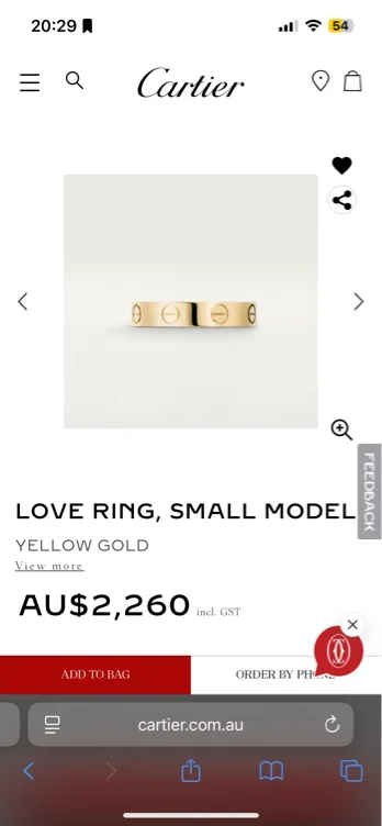 Love ring, small model