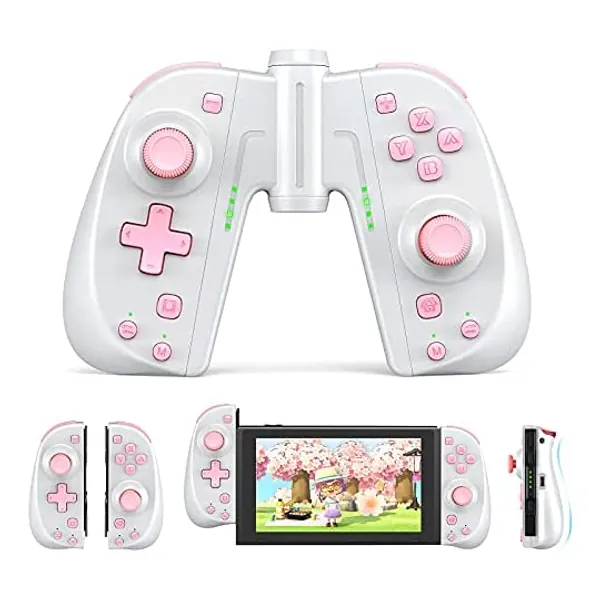 
                            Vivefox Joy Pad Controller Compatible for Switch & Lite, Ergonomic L/R Wireless Joy Pad with Grip Connector and Turbo Function, Alternatives Joycon for Switch & Lite Joy-Con Switch Remote Controller
                        