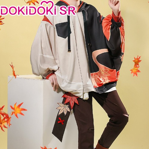 【Ready For Ship】DokiDoki-SR Game Genshin Impact Kazuha Cosplay Costume Doujin Kazuha Casual Hoodie Sweater | Costume Set-S