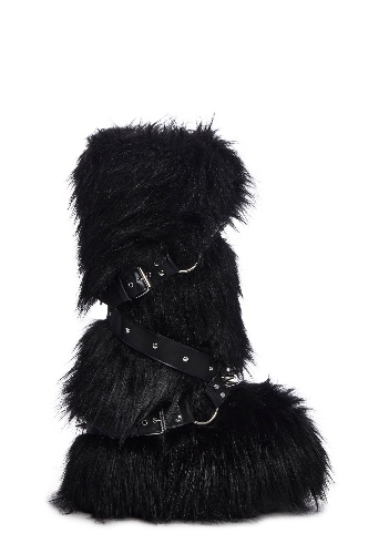 Wild Instincts Faux Fur Boots - Black | BLACK / US 8