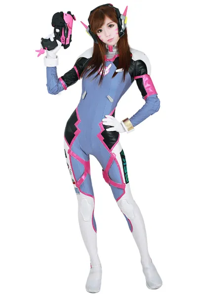Overwatch D.Va Hana Song Cosplay Costume Cosplay Jumpsuit Bodysuit