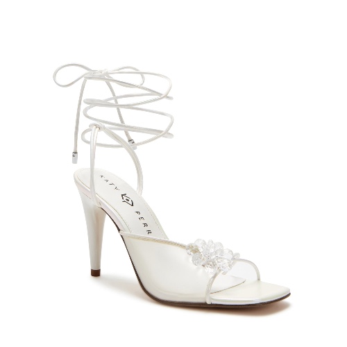 THE VIVVIAN FLOWER SANDAL | Optic White / 8