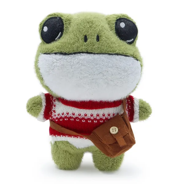 8.6 Inch Frog Plush, Frog Stuffed Animal Toy, Adorkable Frog Soft Hugglable Plushie Doll with Backpack Birthday, Gifts for Boys and Girls (Frog Plush-3)