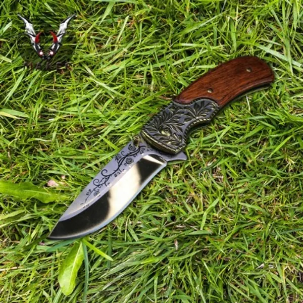 Vintage Floral Gold Knife Rainbow Survival Knife 8.5 | Etsy