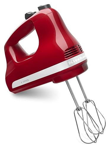 KitchenAid 5 Ultra Power Speed Hand Mixer - KHM512, Empire Red (1 Pack) - Empire Red - 5 Speed
