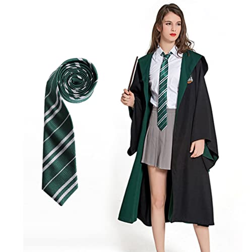 Túnica de mago de Hogwarts, capa de Gryffindor, capa de Slytherins, disfraz de cosplay de Harry Potter para adultos 93200 (M-XL) - Slytherin - XL