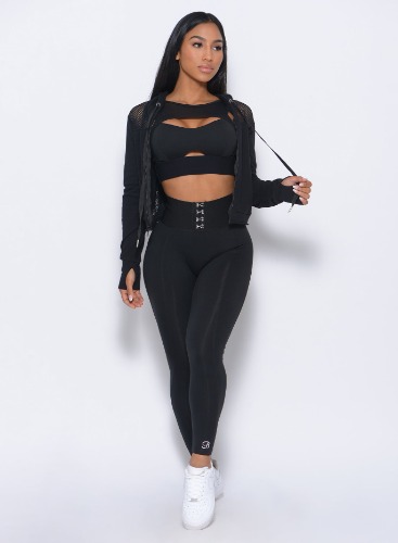Waist Cincher Leggings | M / Black / Medium Weight