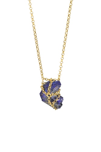Caged Azurite Necklace