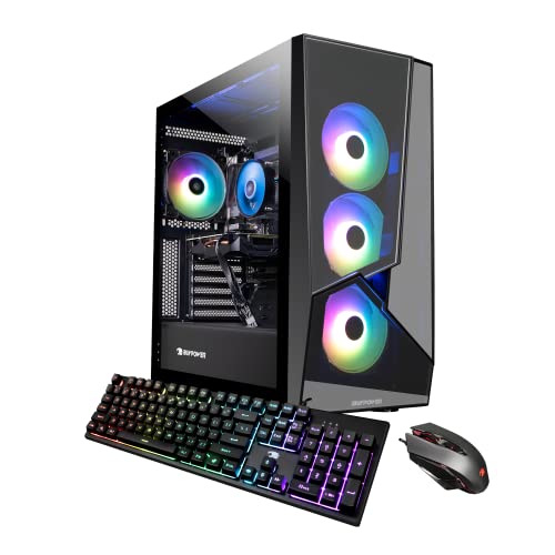 iBuyPower Pro Gaming PC Computer Desktop SlateMR 275i (Intel Core i5 12400F 2.5 GHz, GeForce GT 1030 2GB, 8 GB DDR4 RAM, 500 GB NVMe SSD, WiFi Ready, Windows 11 Home)
