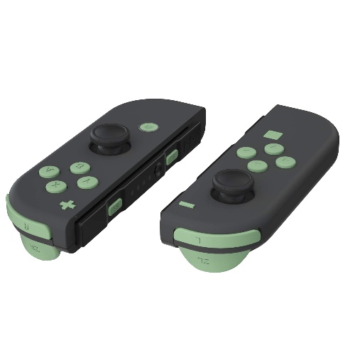 eXtremeRate Matcha Grön Ersättning ABXY Riktningsknappar SR SL L R ZR ZL Triggerknappar Fjädrar, Kompletta Knappar med Verktyg för NS & Switch OLED Joy-con - JoyCon Shell Ingår INTE - Matcha Grön