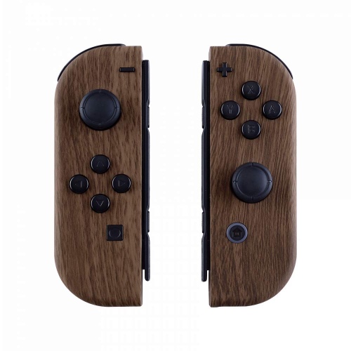 eXtremeRate Soft Touch Grip Träkorn Joycon Handheld Controller Hölje med Kompletta Knappar, DIY Ersättningsfodral för Switch & Switch OLED Modell Joy-Con – Konsol Skal Ingår INTE - Träkorn