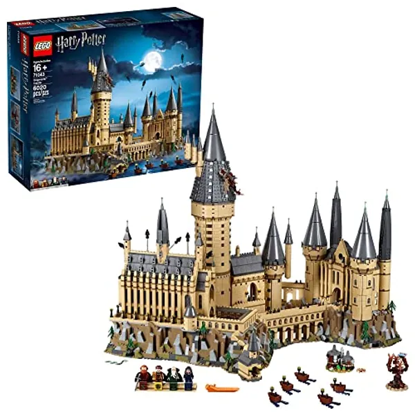 LEGO Harry Potter Hogwarts Castle 71043 Building Set - Model Kit with Minifigures, Featuring Wand, Boats, and Spider Figure, Gryffindor and Hufflepuff Accessories, Collectible for Adults and Teens