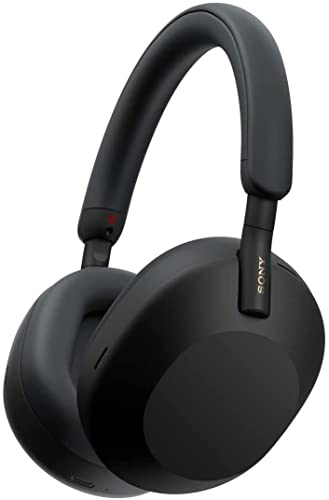 Sony WH-1000XM5 Noise Cancelling Wireless Headphones - 30 hours battery life - Over-ear style - Optimised for Alexa and the Google Assistant - with built-in mic for phone calls - Black - Black - Single