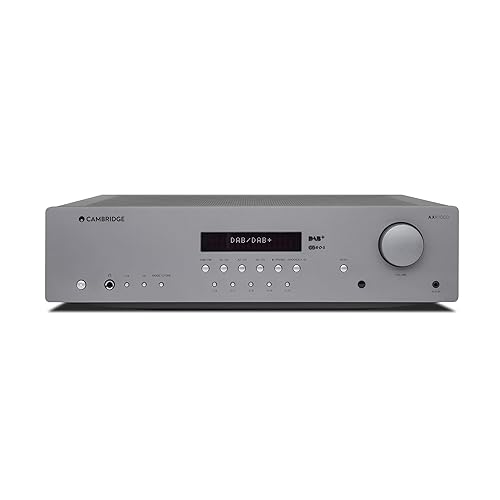 Cambridge Audio AXR100D - 100 Watt Separate HiFi Stereo Reciever Featuring Built-In Phono Stage DAB/FM Radio and Bluetooth 5.0 - Lunar Grey