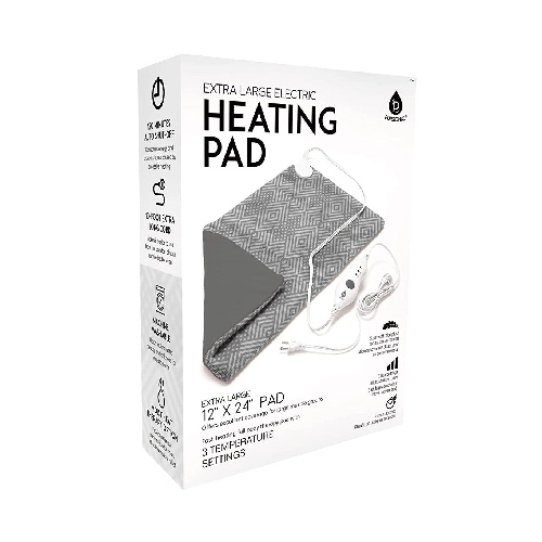 Extra Extra Large Electric Heating Pad - Grey Pattern