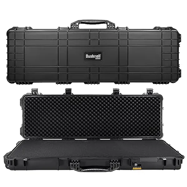 Bushnell 48 Inch Hard Rifle Case, Waterproof, Shock Proof, and TSA Ready with Wheels