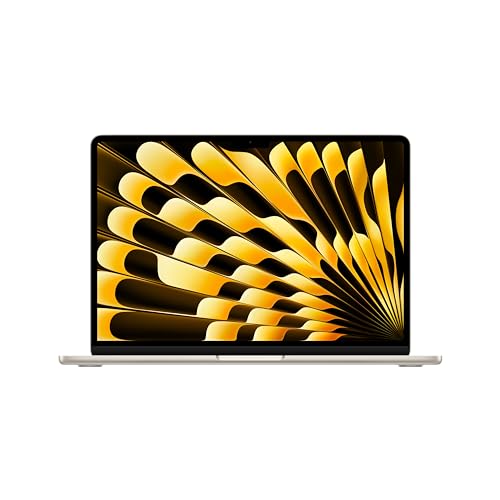 Apple 2024 MacBook Air 13-inch Laptop with M3 chip: 13.6-inch Liquid Retina Display, 8GB Unified Memory, 256GB SSD Storage, Backlit Keyboard, 1080p FaceTime HD Camera, Touch ID; Starlight - 256GB - Starlight - 8GB