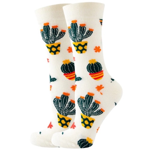 Cactus Pattern Socks (Adult Medium - Women's Shoe Sizes 5-10)