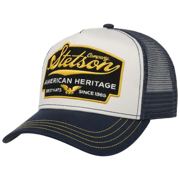 Stetson American Heritage Trucker Cap for Men - American-Style Baseball Cap - Snapback Cap with Breathable mesh Insert - Summer/Winter mesh Cap - Baseball Cap