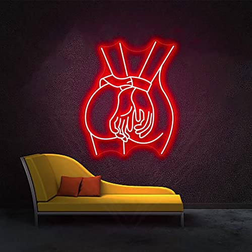 Neon Lights LED Sexy Lady Neon Light Sign Couleur Art Neon Sign USB Neon Lights Neon Light Mur Décoratif Neon Signs for Halloween Room Decoration,C - C