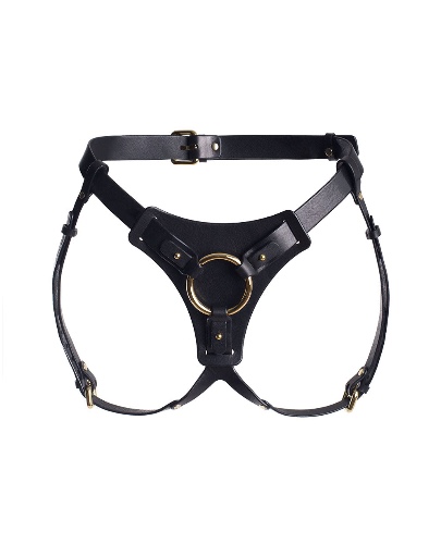 Panties for strap-on "West" Black | Black / Gold / 3XL