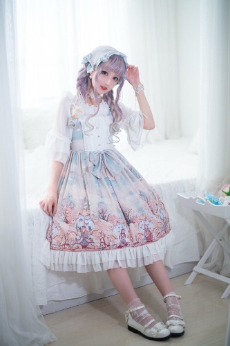 Forest Fairy Lolita Dress - Blue / M