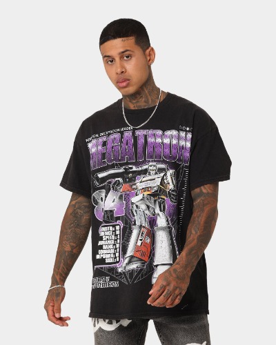 Goat Crew X Transformers Megatron Vintage T-Shirt Black Wash | L