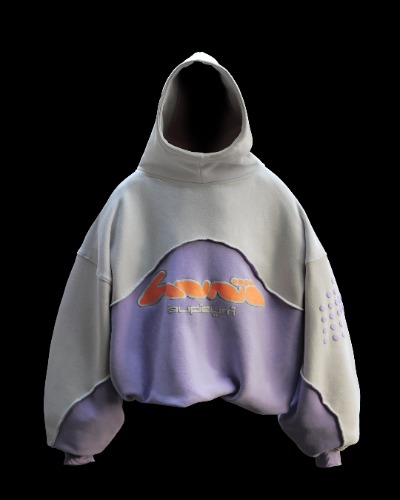 Huni Hoodie "Purple / Cream" | L