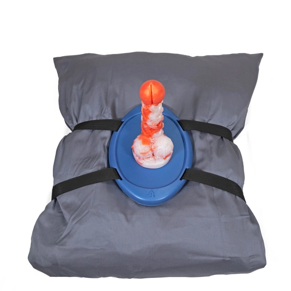 Original Dildo Mount for your Suction Cup Adult Toys - Sex Toy Platform to Strap to a Pillow or Towel - Handmade in the USA (Blue Iris)