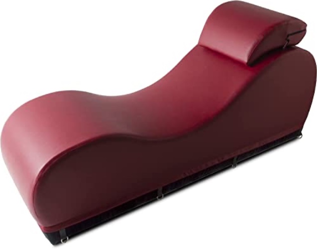 Liberator Black Label Esse Chaise With Cuff Kit, Claret Faux Leather - Claret