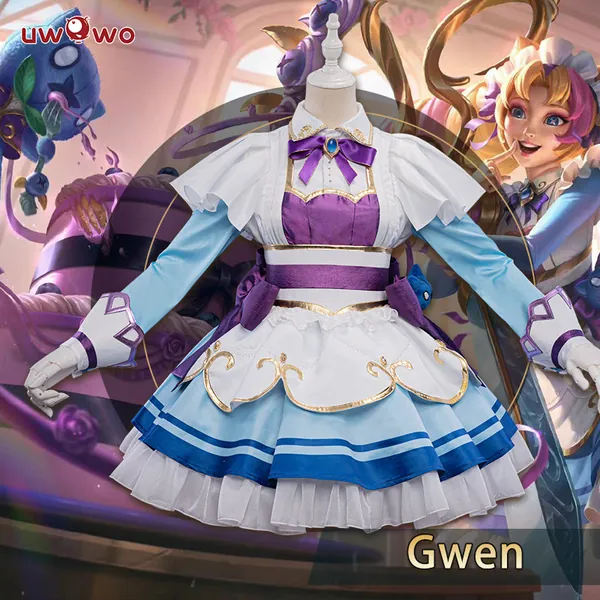 Uwowo Game League of Legends Cafe Cuties Gwen Maid Cosplay Costume | XXXL
