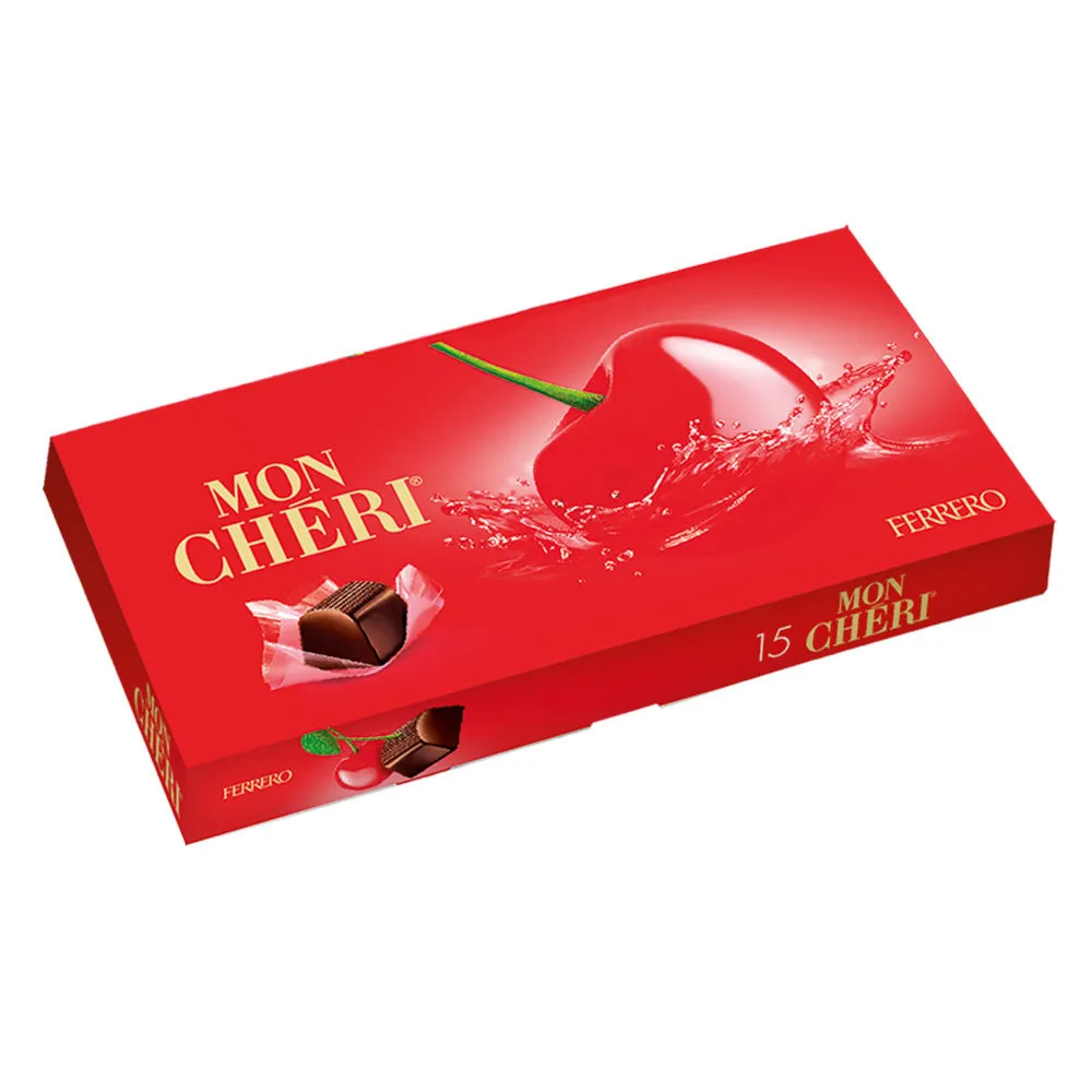 Praline de ciocolata Mon Cheri cu umplutura de cirese 158g