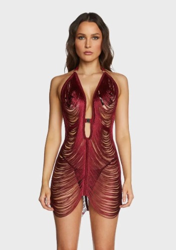Fringe Benefits Slip - XLarge / 1XLarge / Ruby