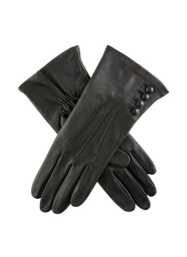 Dents of England Women's Silk Lined Touchscreen Leather Gloves 