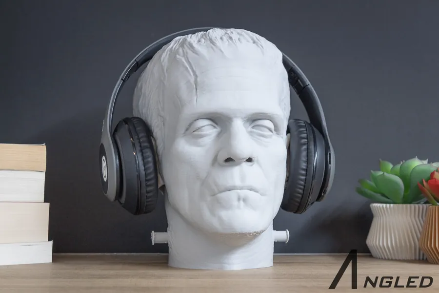 Frankenstein Headphone Stand | Headphone Holder, Gaming, Room Decor, Office, Desktop | Frankenstein Paintable Bust
