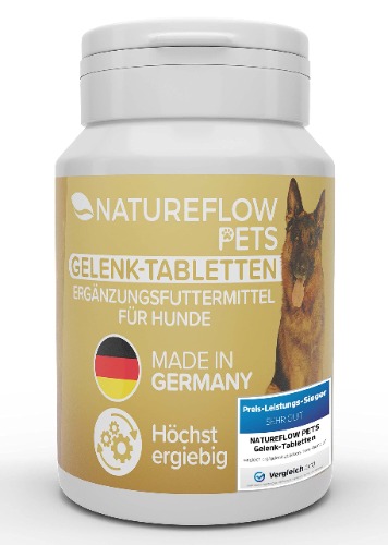 Gelenktabletten Hund - TESTSIEGER Made in Germany Gelenktabletten für Hunde mit Grünlippmuschel Hund, MSM und Teufelskralle - Keine Kapseln, hohe Akzeptanz beim Hund - 100 Stück für bis zu 6 Monate - 100 Stück (1er Pack)