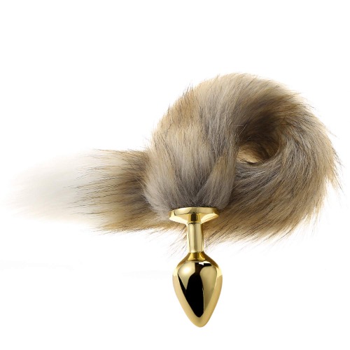 Weimob BDSM Erotische Cosplay Embre vos staart met metalen buttplug Tails plug met staart anale plug - Maat: L