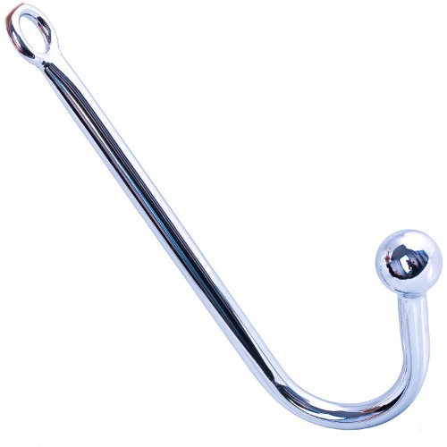 A25-2 anale plug, buttpluck, anale pluck, plug metaal, haak, roestvrij staal BDSM, bondage SM, koppels, mannen, voor beginners, anaal speelgoed, seksspeelgoed, erotische gadget, seksspeelgoed, buttplug haak met kogelvormige staal