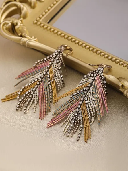 Rhinestone Decor Earrings